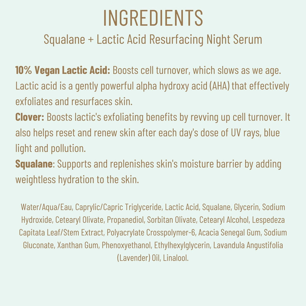 BIOSSANCE rutina nocturna de hidratación completa con serum suave.
