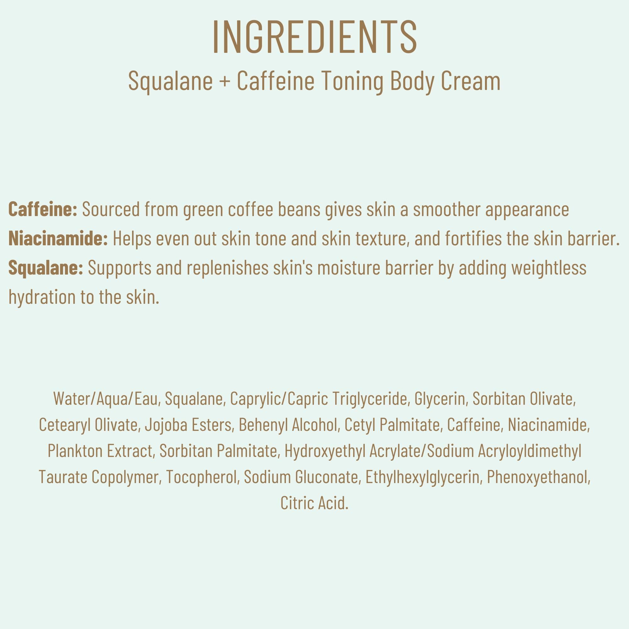BIOSSANCE Squalane + Caffeine mejora la textura en brazos y abdomen al tacto.