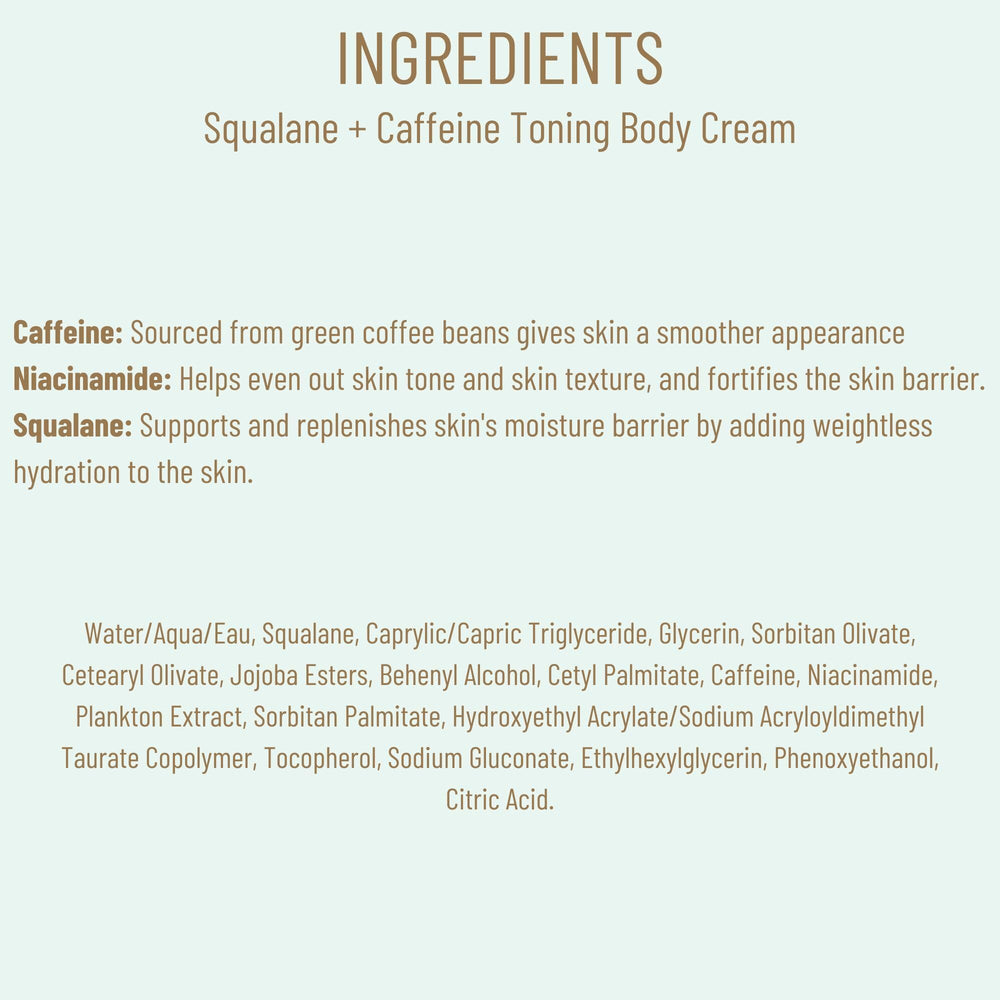 BIOSSANCE Squalane + Caffeine mejora la textura en brazos y abdomen al tacto.