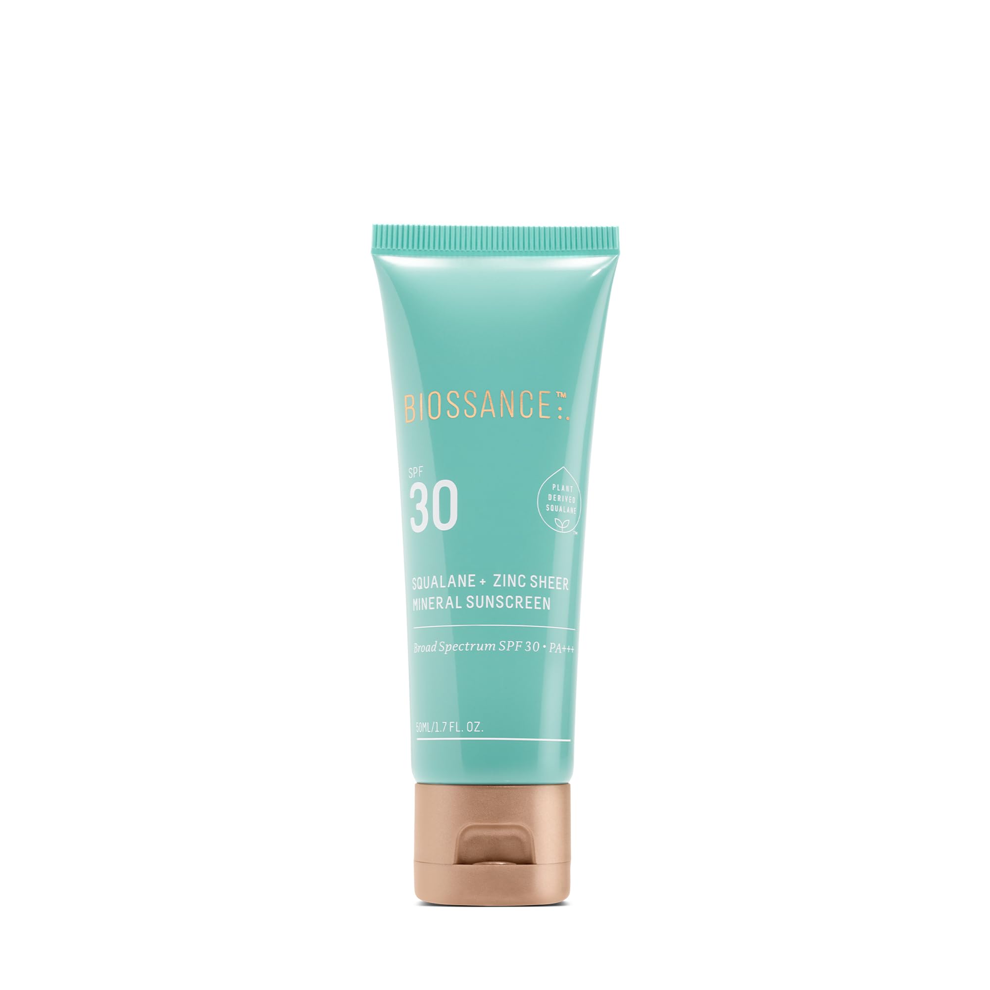BIOSSANCE Squalane + Zinc Sunscreen en bote con acabado ligero y protección SPF 30