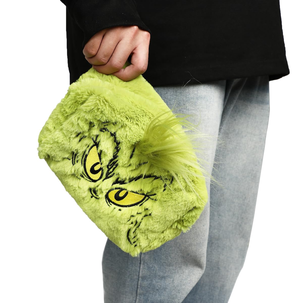Bioworld El Grinch: bolsa de maquillaje para viaje, práctica y divertida.