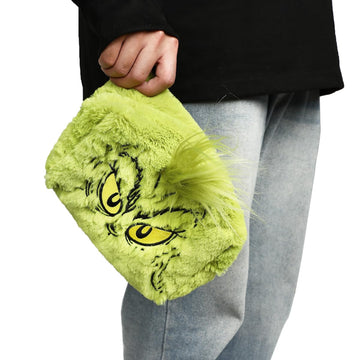 Bioworld El Grinch: bolsa de maquillaje para viaje, práctica y divertida.