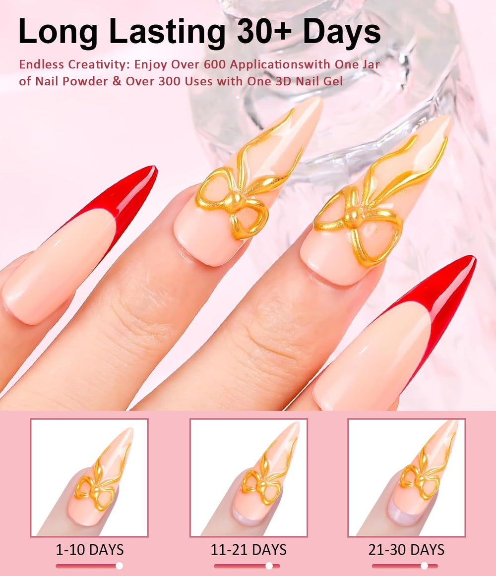BISHENGYF gel claro para uñas, ideal para extensiones 3D