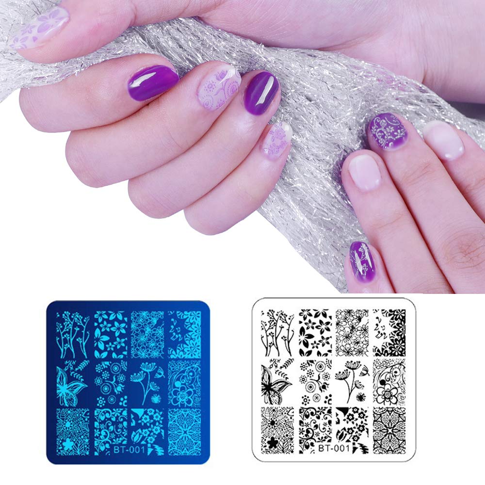 Biutee diseño de placa de estampado para uñas con motivos variados