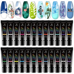 Biutee esmalte de stamping para uñas 24 colores, cobertura suave para diseños vibrantes.