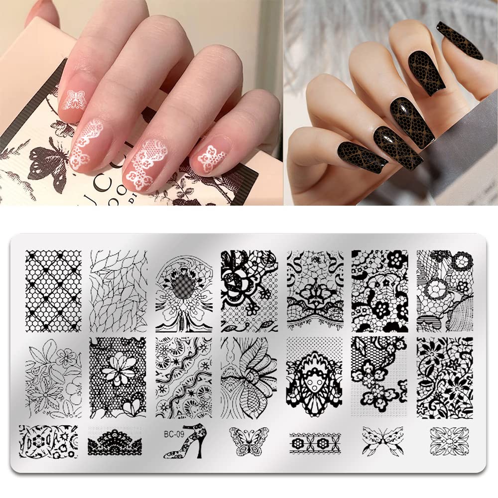 Biutee placas estampado patrones animal, para uñas con motivos divertidos.
