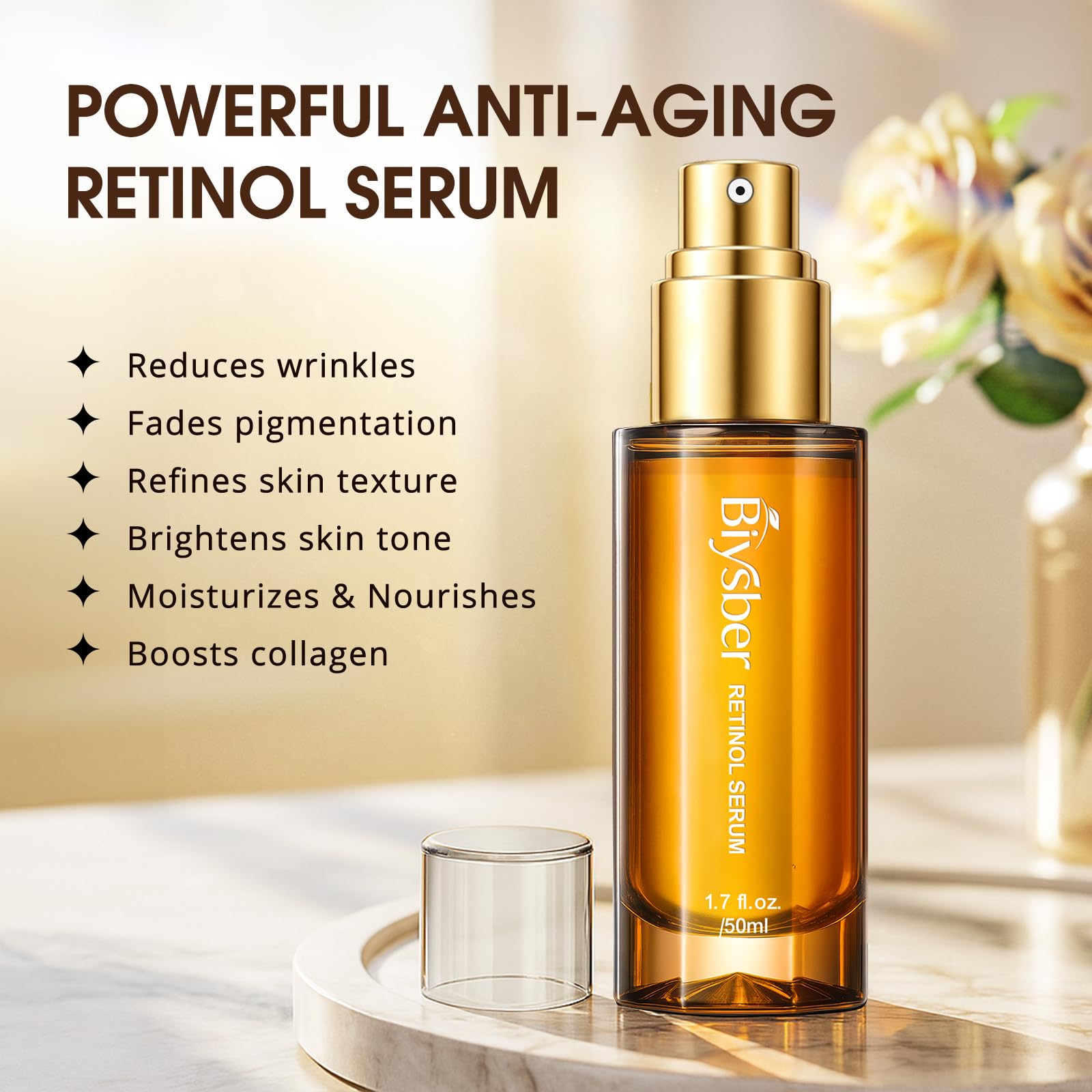 BIYSBER suero-retinol-envase-caja: presentación atractiva para regalo.