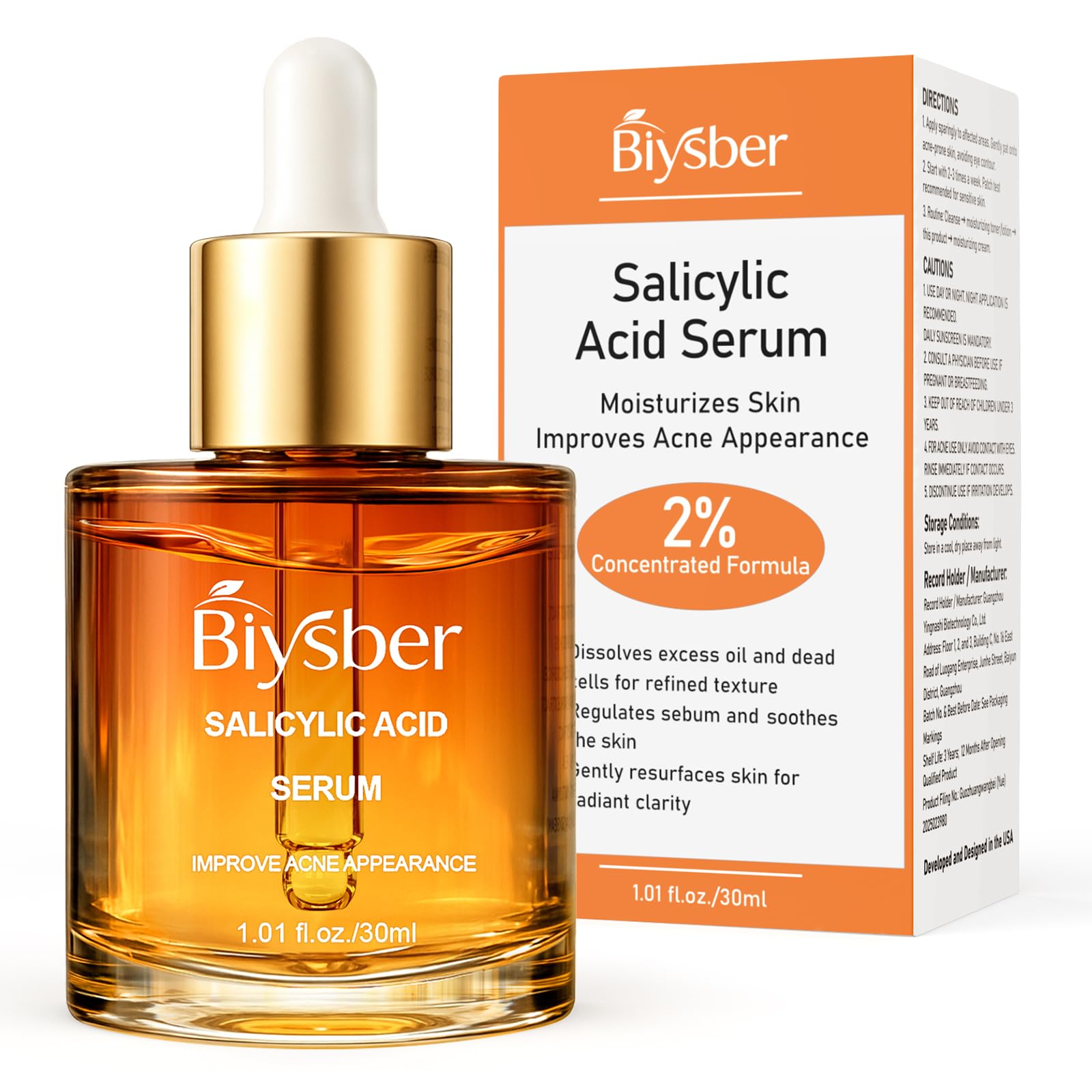 BIYSBER S rum L Acide Salicylique 2 Exfoliant Doux Pour Acn Por biysber-s-rum-l-acide-salicylique-2-exfoliant-doux-pour-acn-por