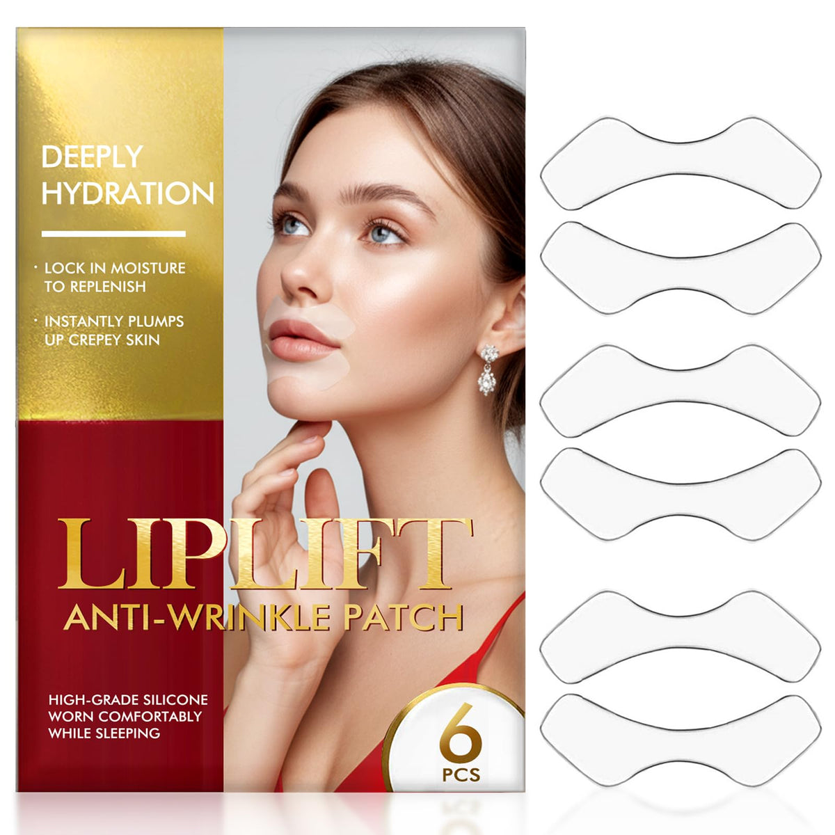 Parches Bizzico Labios Arrugas: suavizan líneas finas; ideal para uso nocturno.