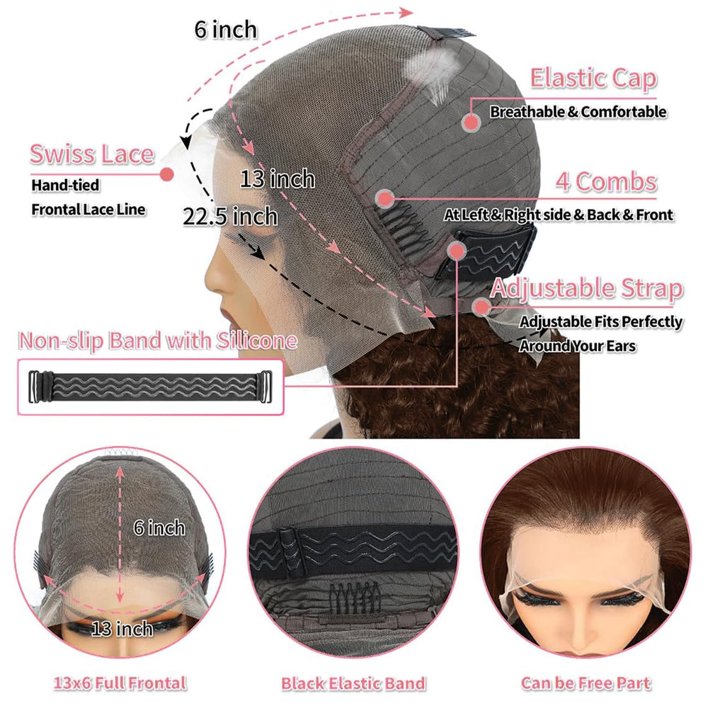 BJVT cabello chocolate marrón resistente a tintes para teñirse y peinar.