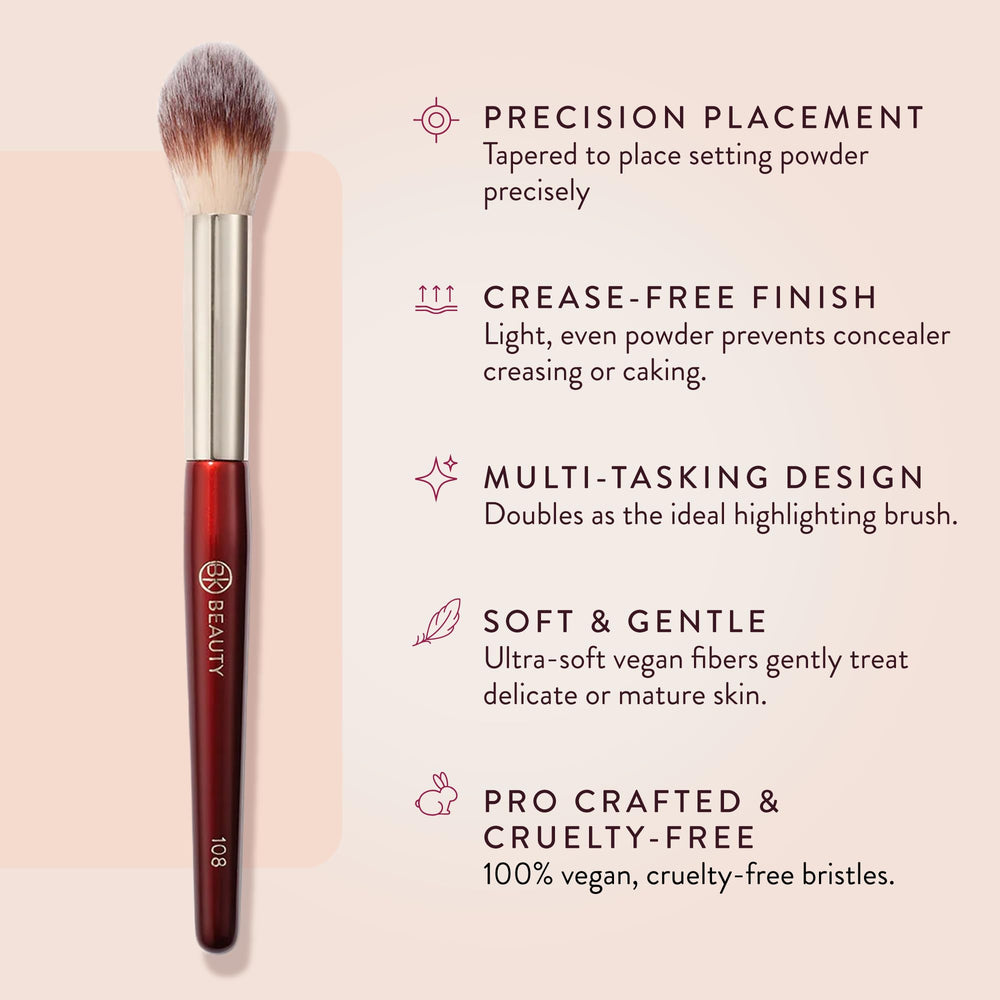 BK BEAUTY 108 pincel para bajo-ojos polvo con acabado suave