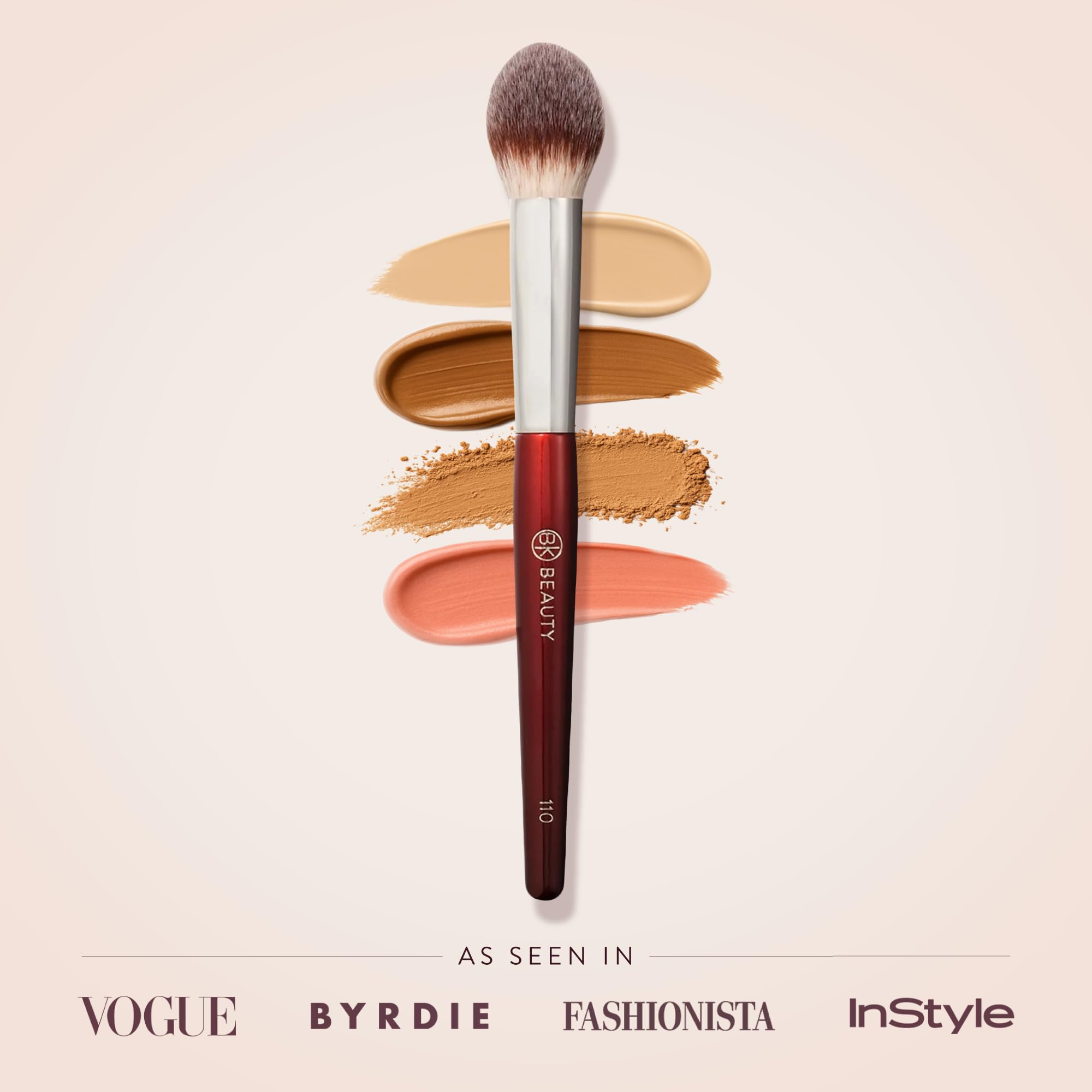 BK BEAUTY 110 grand, pinceau fard joues, précision et couleur uniforme.