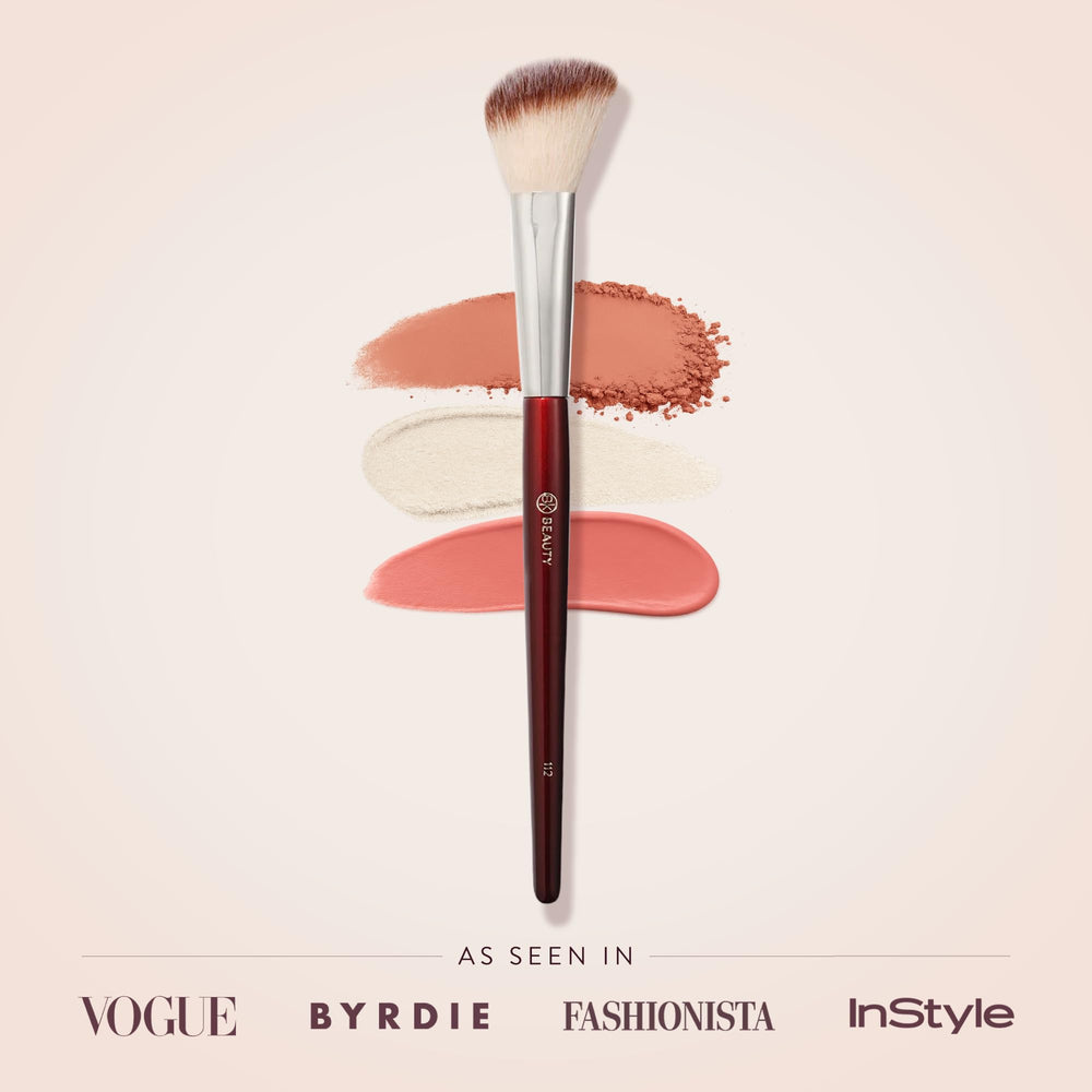 BK BEAUTY 112 pinceau-angle-visage-multi-usage facilite le contour et l’éclairage