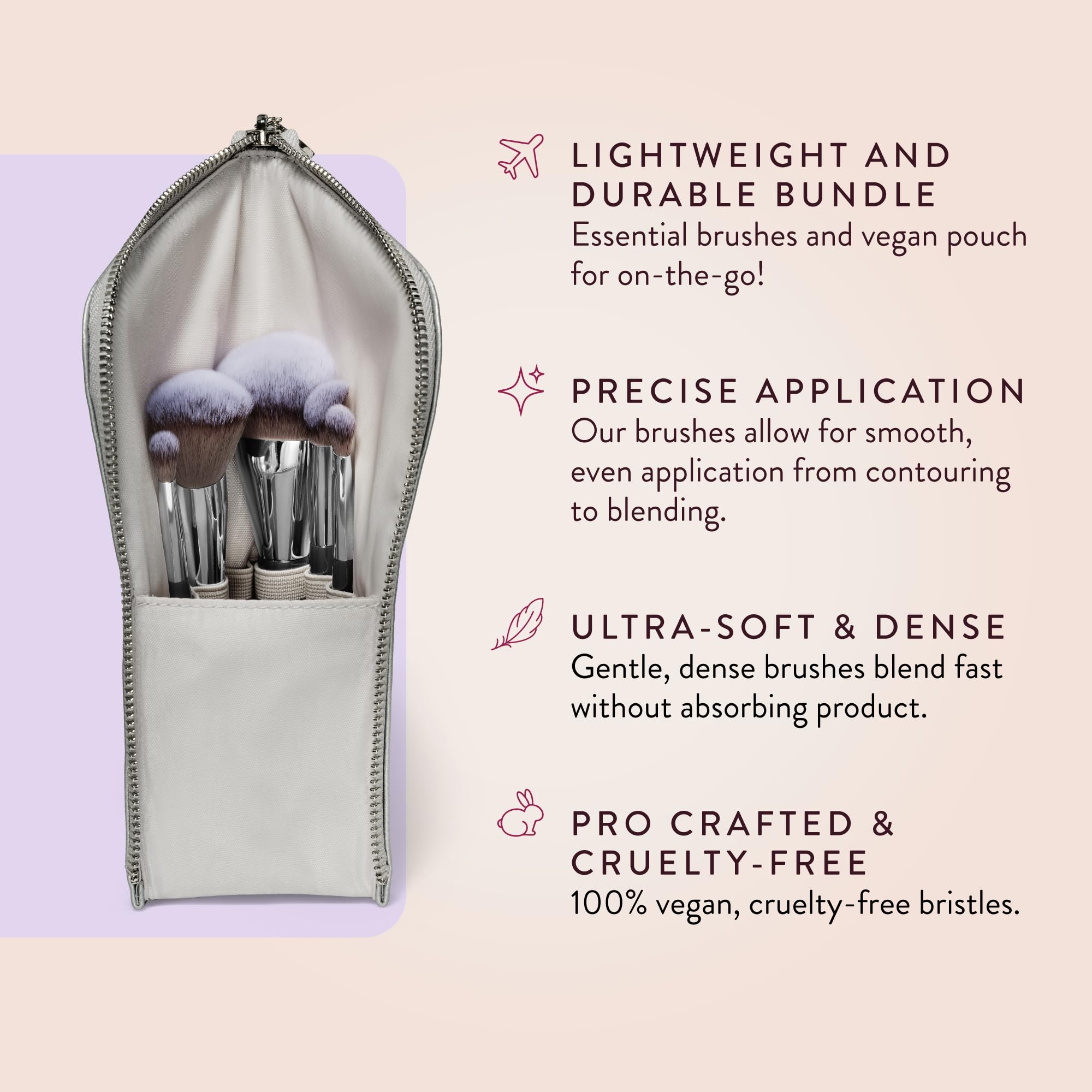 Brocha concealer Angie para corrección debajo de ojos