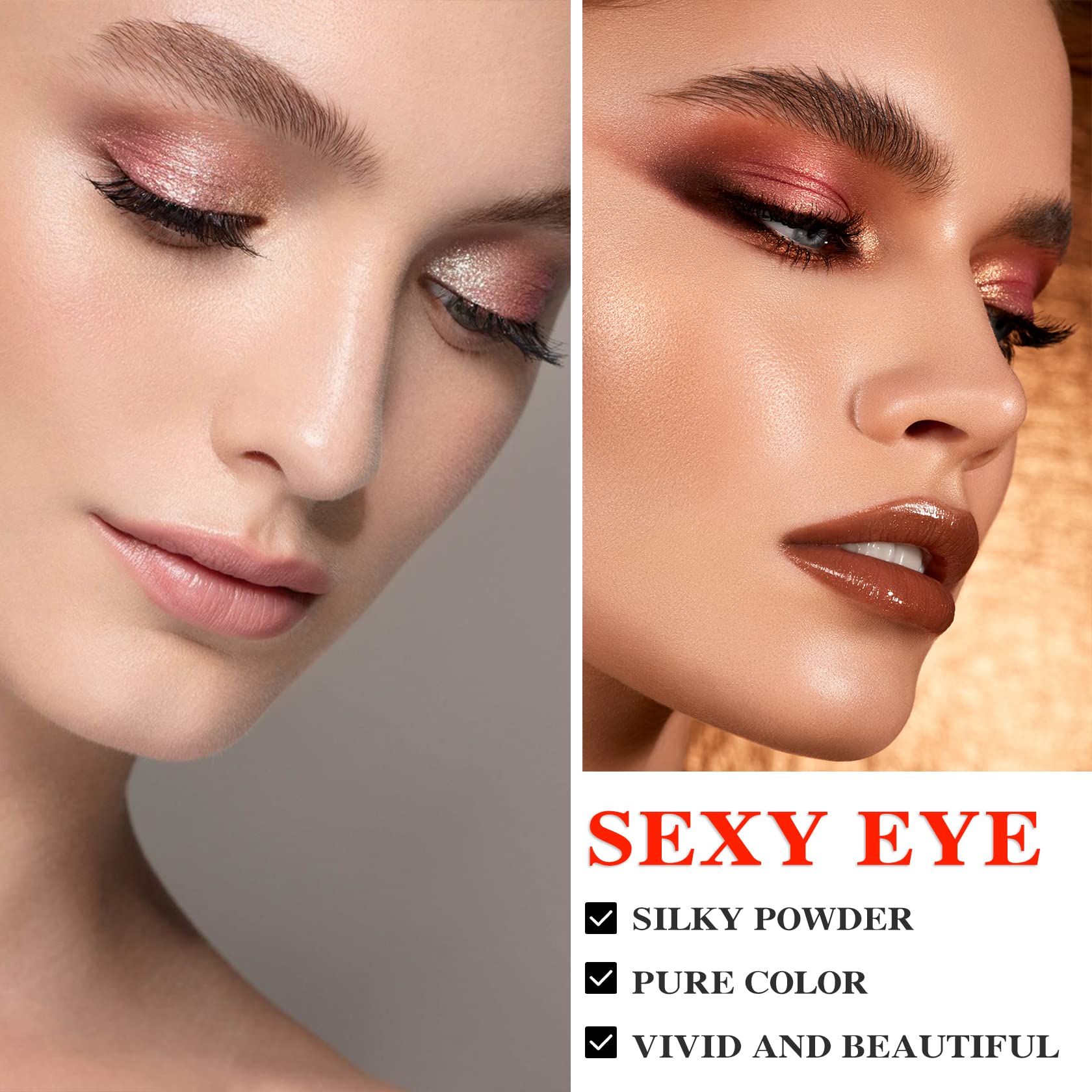 Con BKPPLZP, las sombras neutras mate permiten mezclar para efectos versátiles.