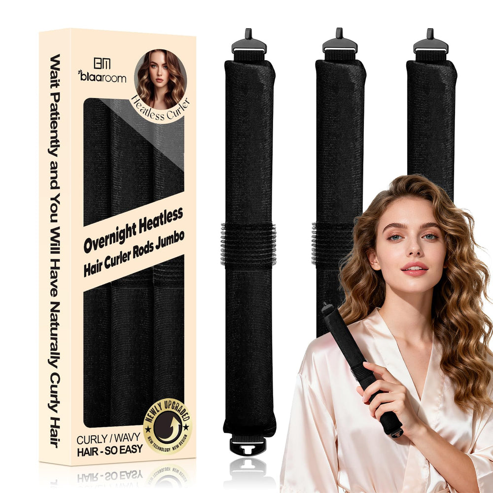 BLAAROOM rizador sin calor para dormir, rizos jumbo sin esfuerzo.