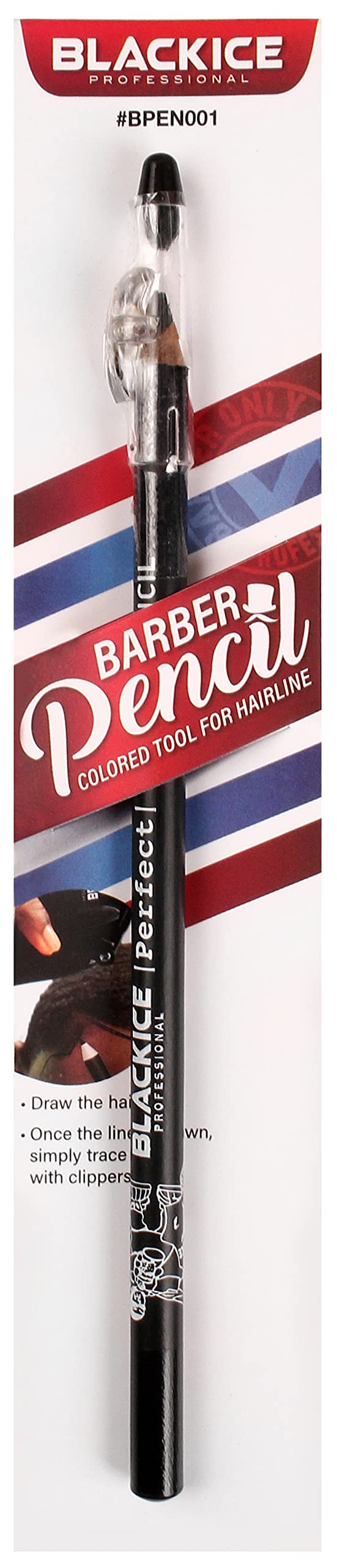 Black Ice Lápiz para barba dibuja una línea natural para un borde definido y profesional.