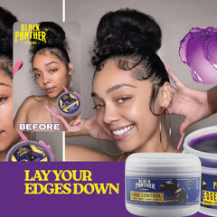 Black Panther edge-control bottle enables easy, flake-free styling on the go.