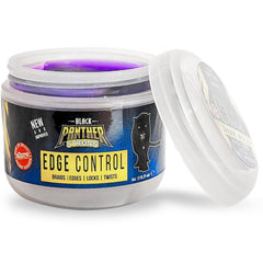 BLACK PANTHER STRONG DIAMOND EDGES edge control jar for lasting hold and moisture.