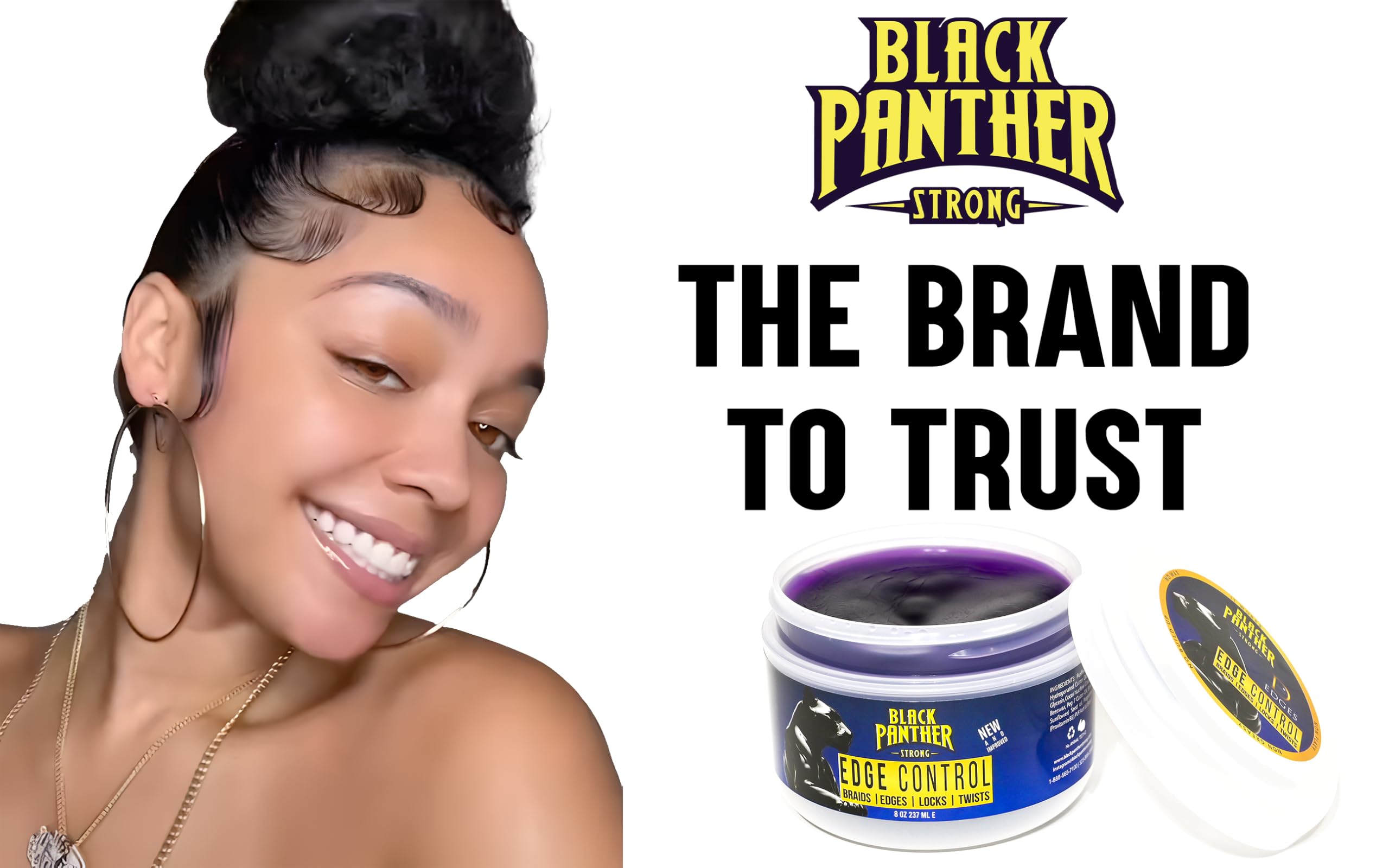 Black Panther Strong Diamond Edges edge control works on wet or dry application.