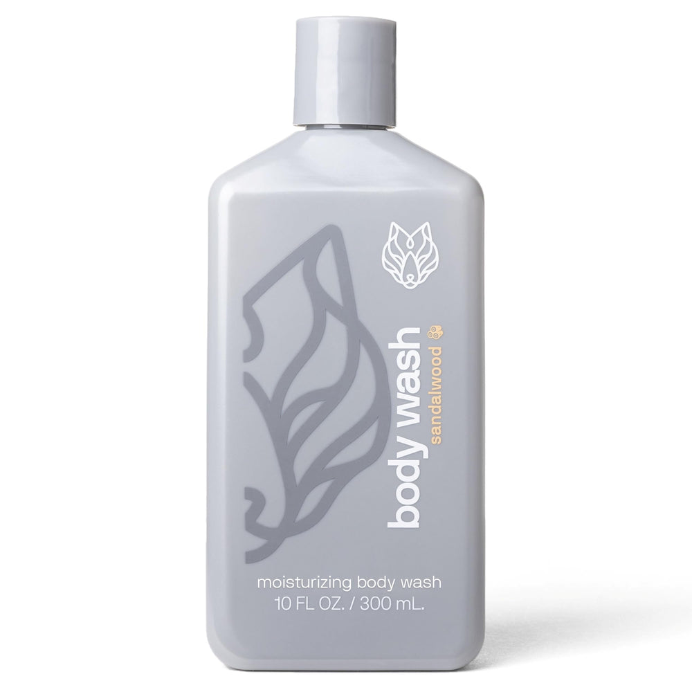 Gel de ducha Black Wolf para hombres con aroma a sándalo y hidratación suave