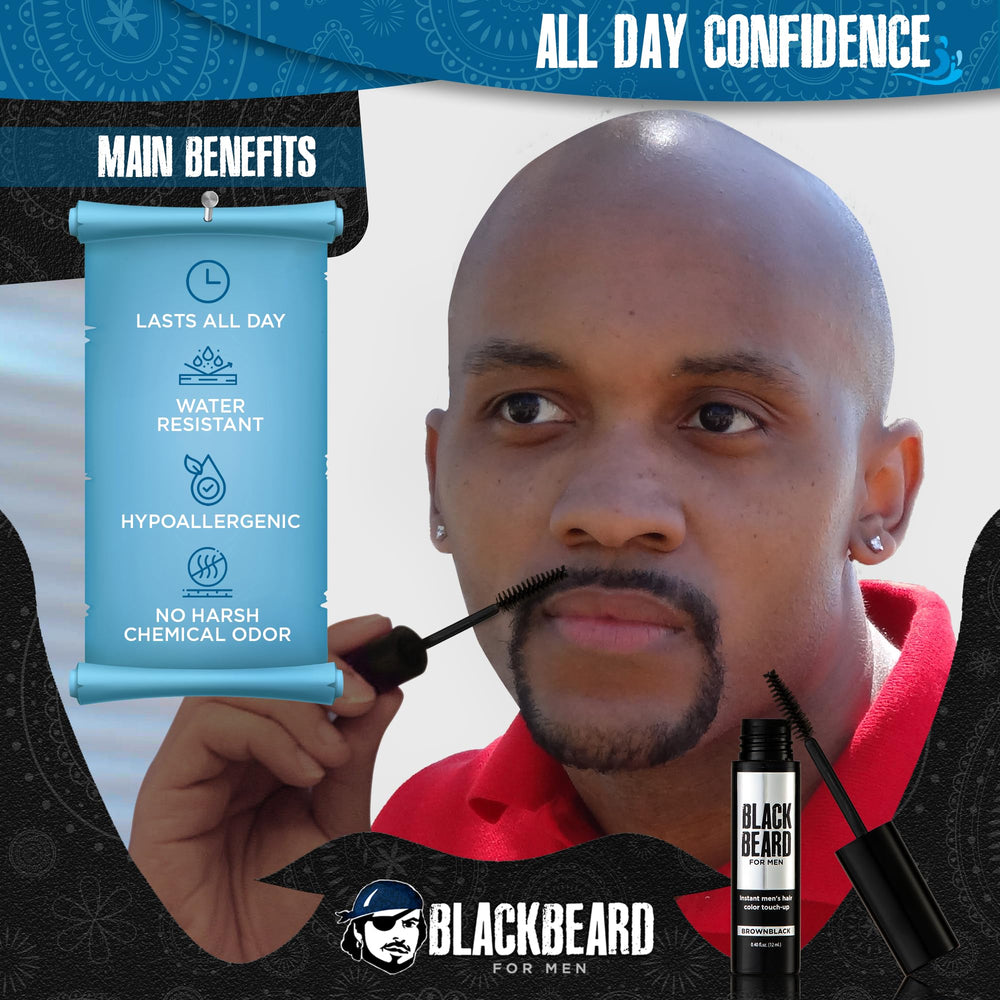 Aplicación con brocha de Blackbeard para hombres para retos rápidos sin mezclas.