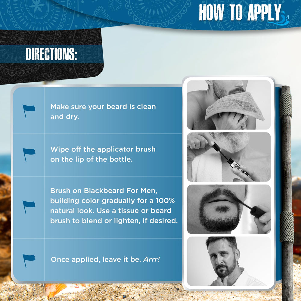 Blackbeard para hombres: cubriendo canas para un aspecto uniforme.
