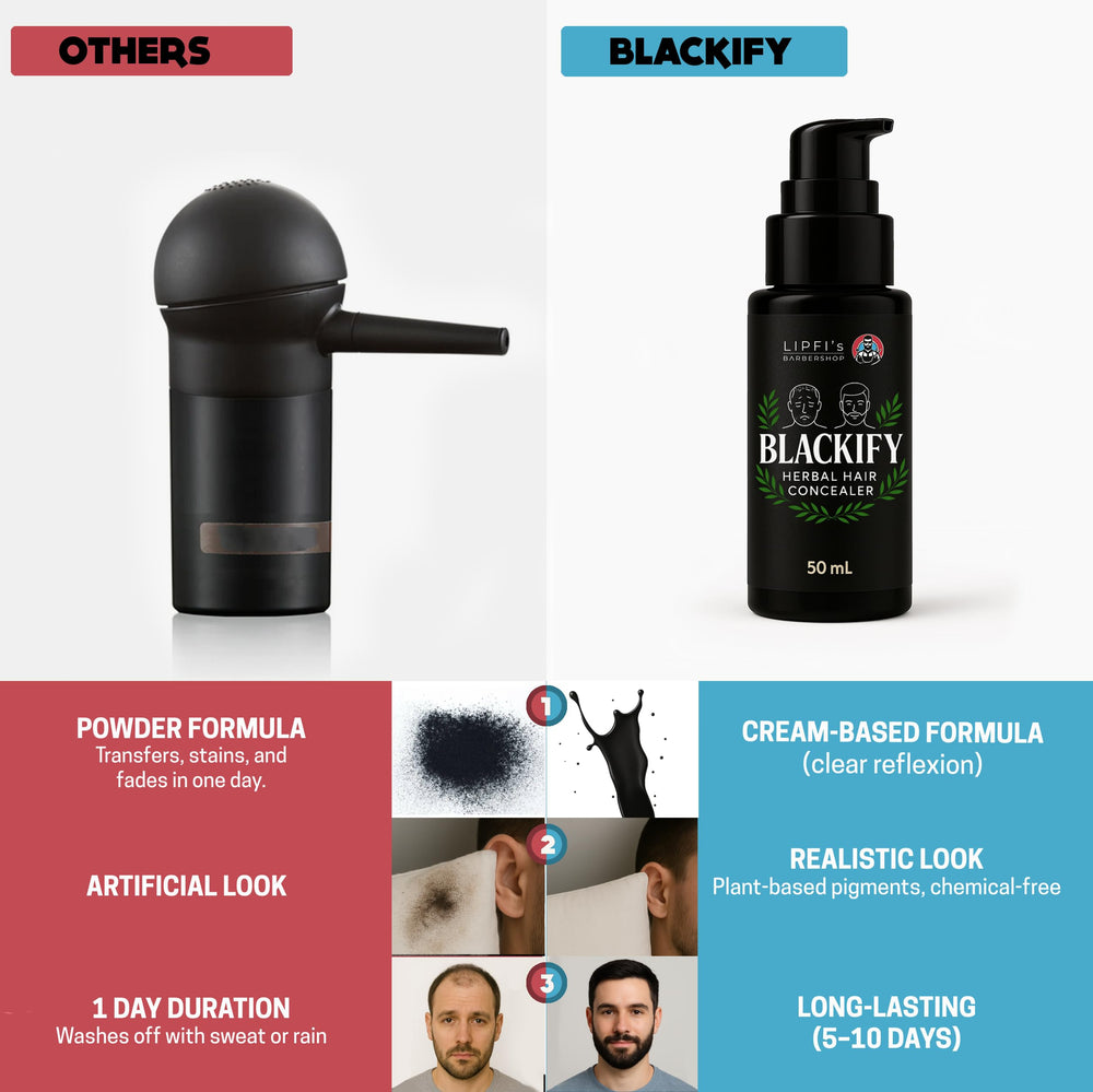 Blackify pigmentos vegetales para cabello con acabado natural.