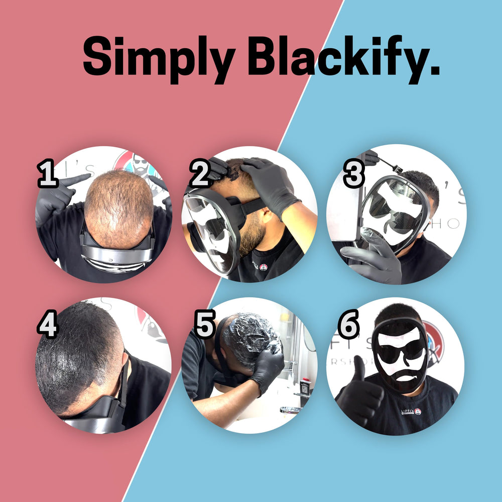 Blackify resistente al agua y al sudor para fijación.