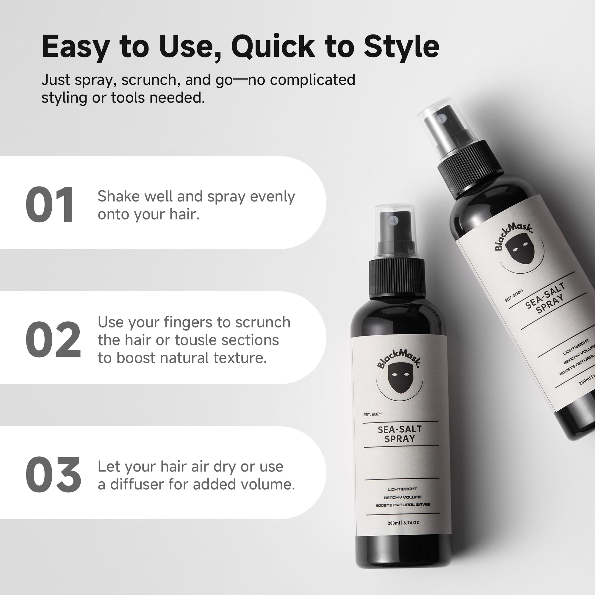 BlackMask definicion y control del cabello para varios estilos.