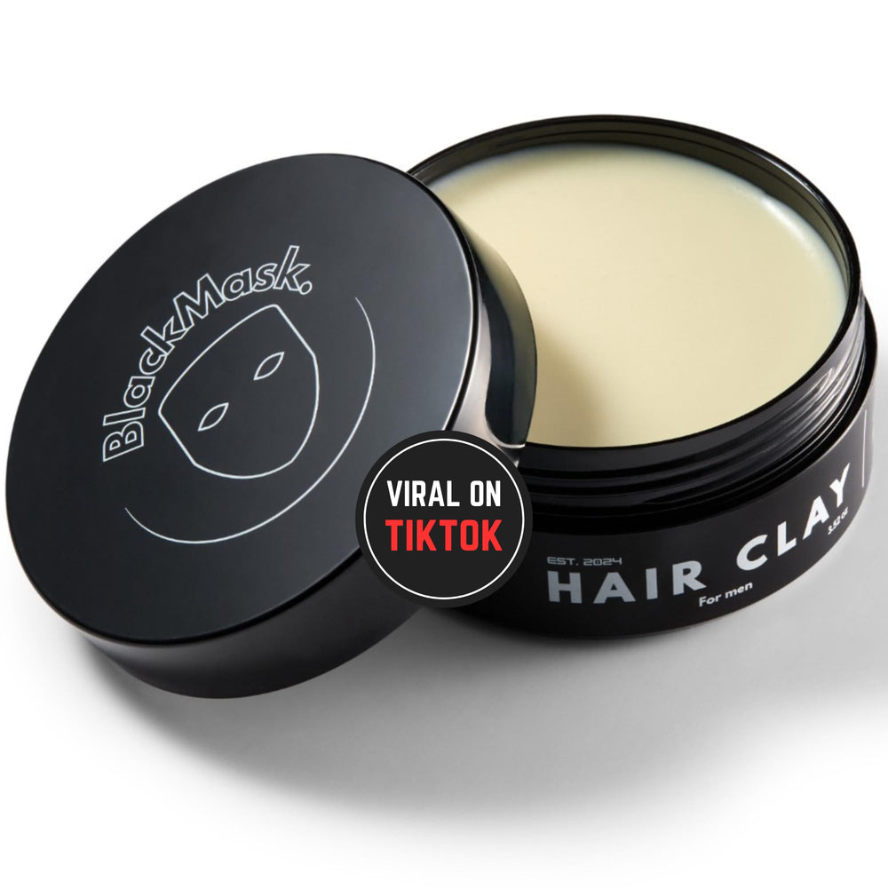 BlackMask Hair Clay en bote compacto para un look natural y duradero