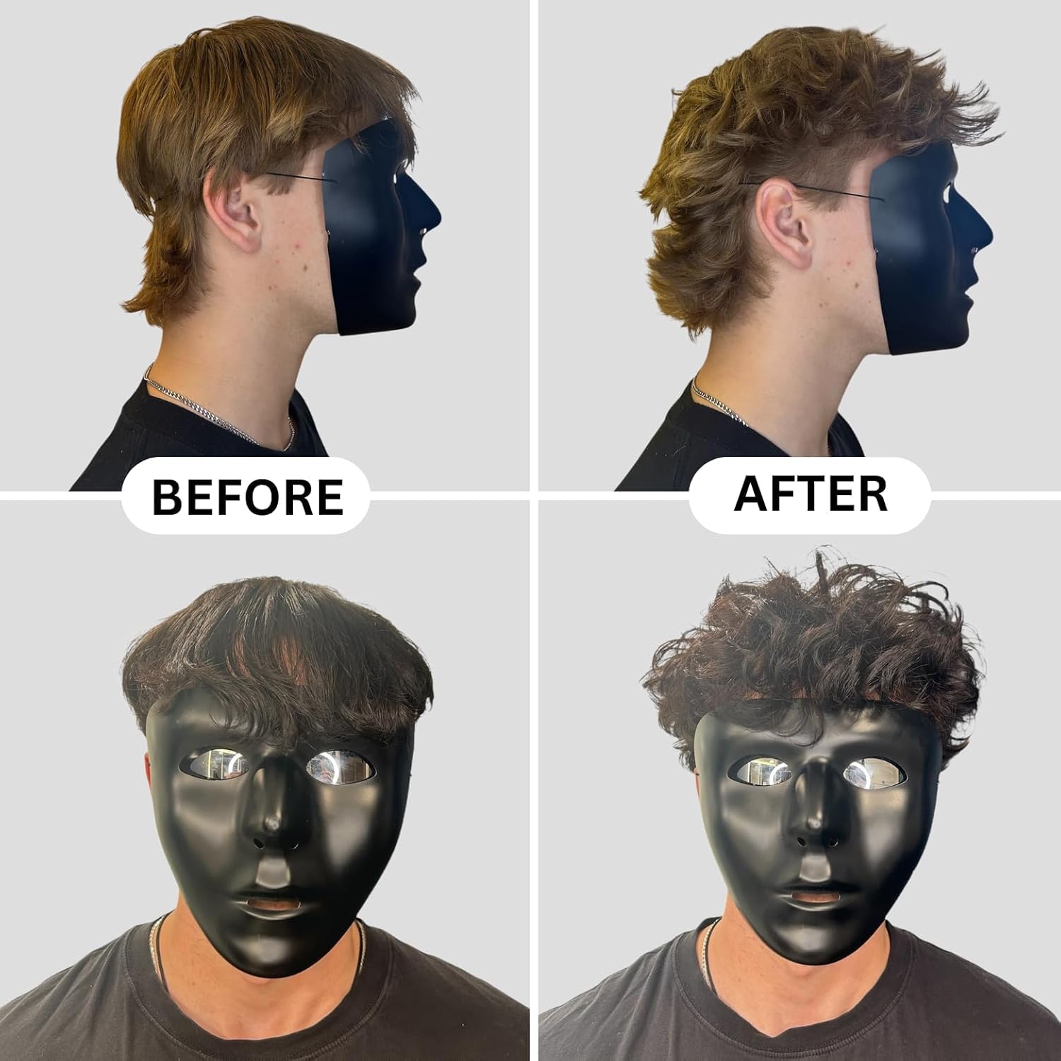 BlackMask sujeción duradera, mantiene el peinado durante el día sin engrasar.