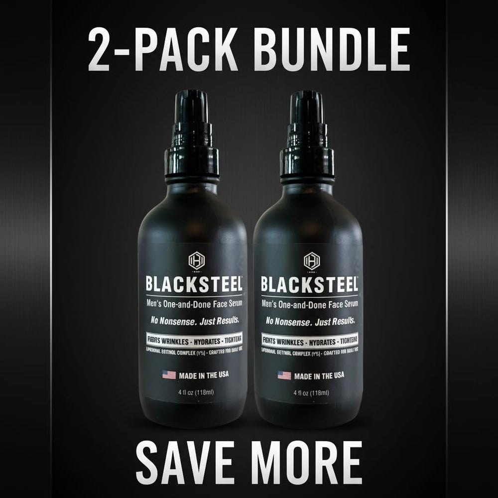 Sérum BLACKSTEEL, texture légère et non grasse pour une routine masculine.