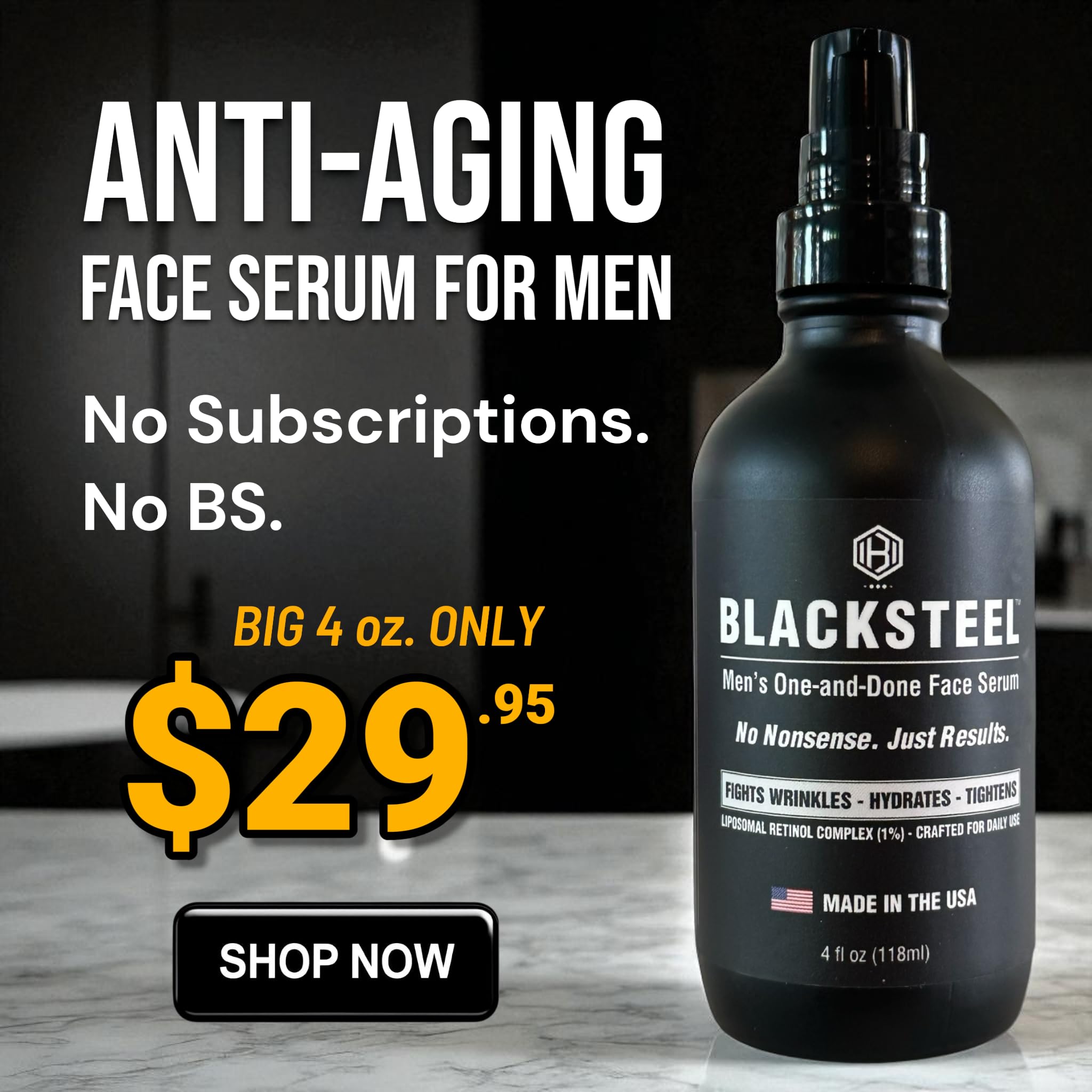 PACK BLACKSTEEL — deux flacons pratiques pour une routine simplifiée.