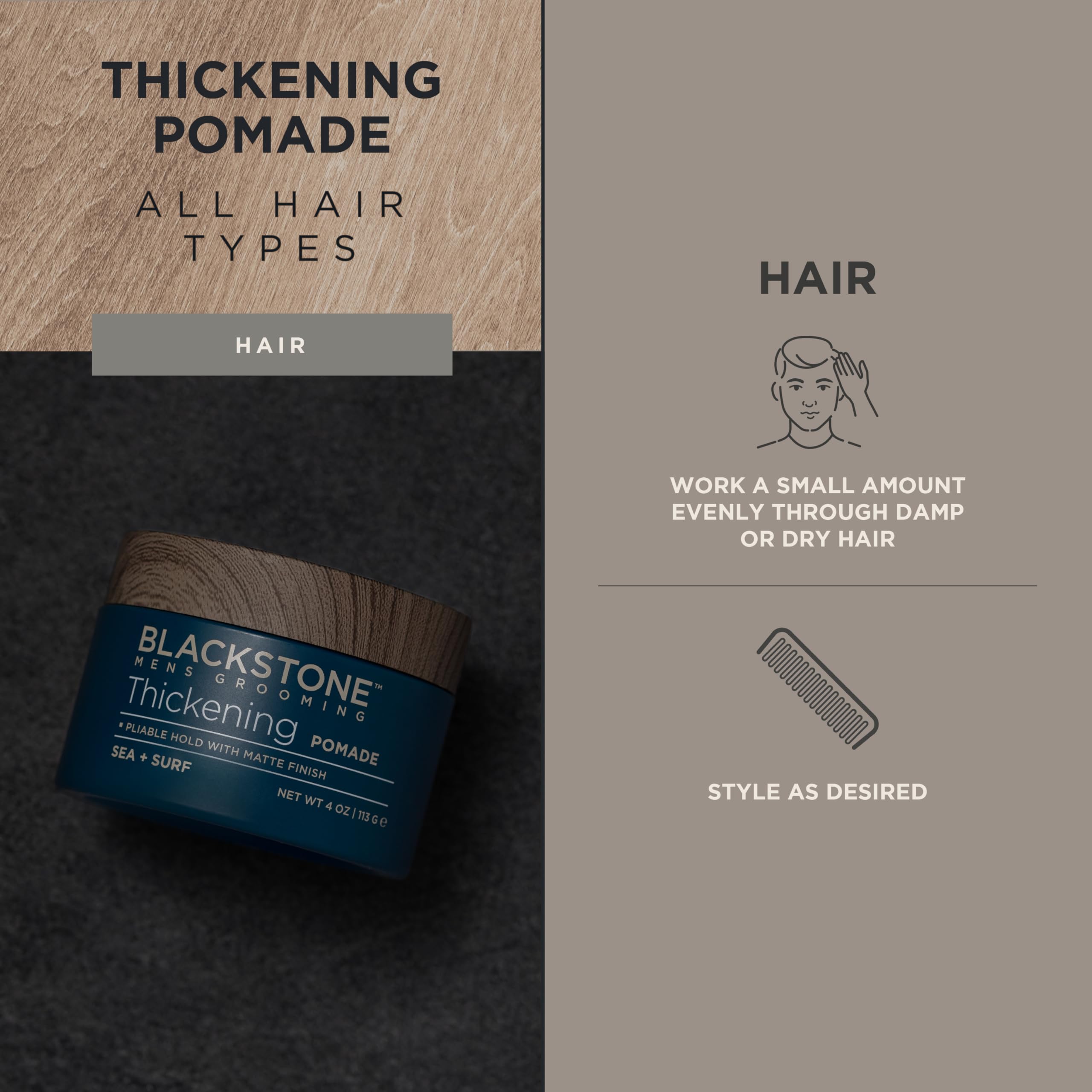 Blackstone USA-made packaging emphasizes quality and cruelty-free values.