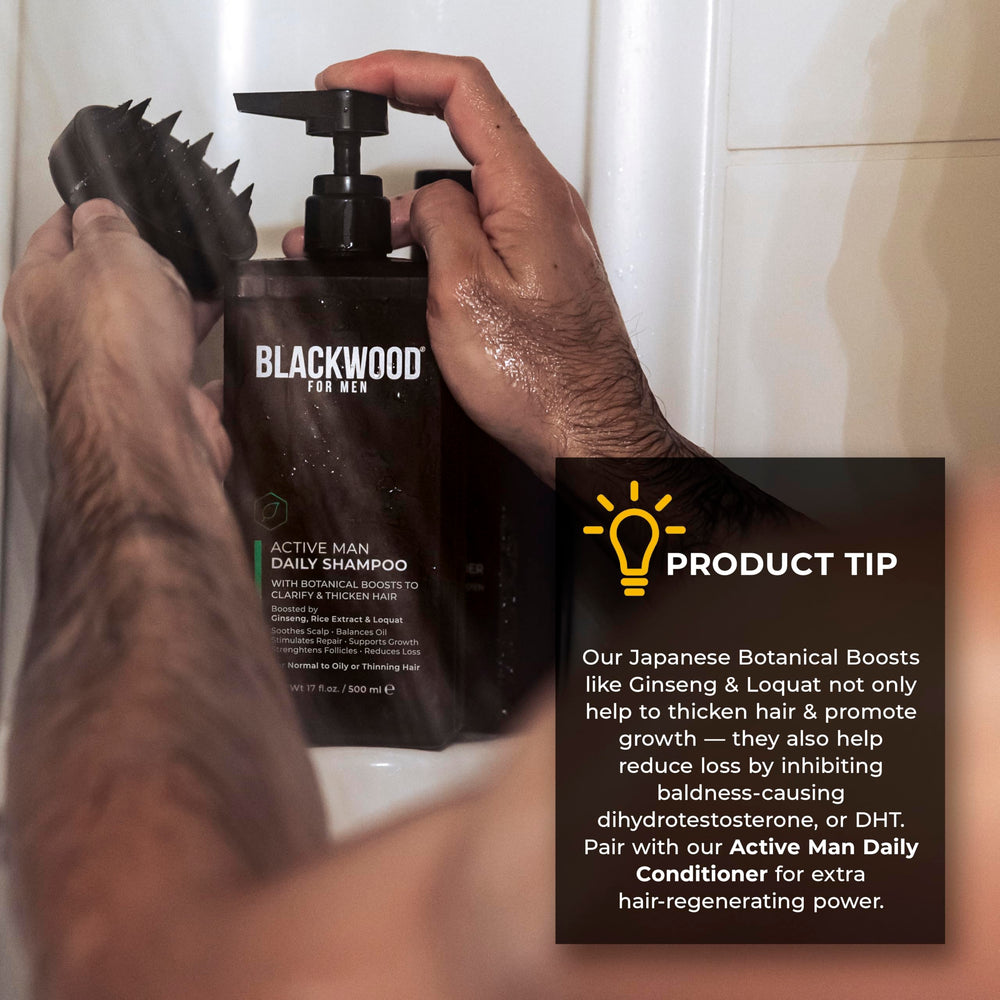 Blackwood For Men: contiene ginseng y loquat para apoyar la salud capilar.