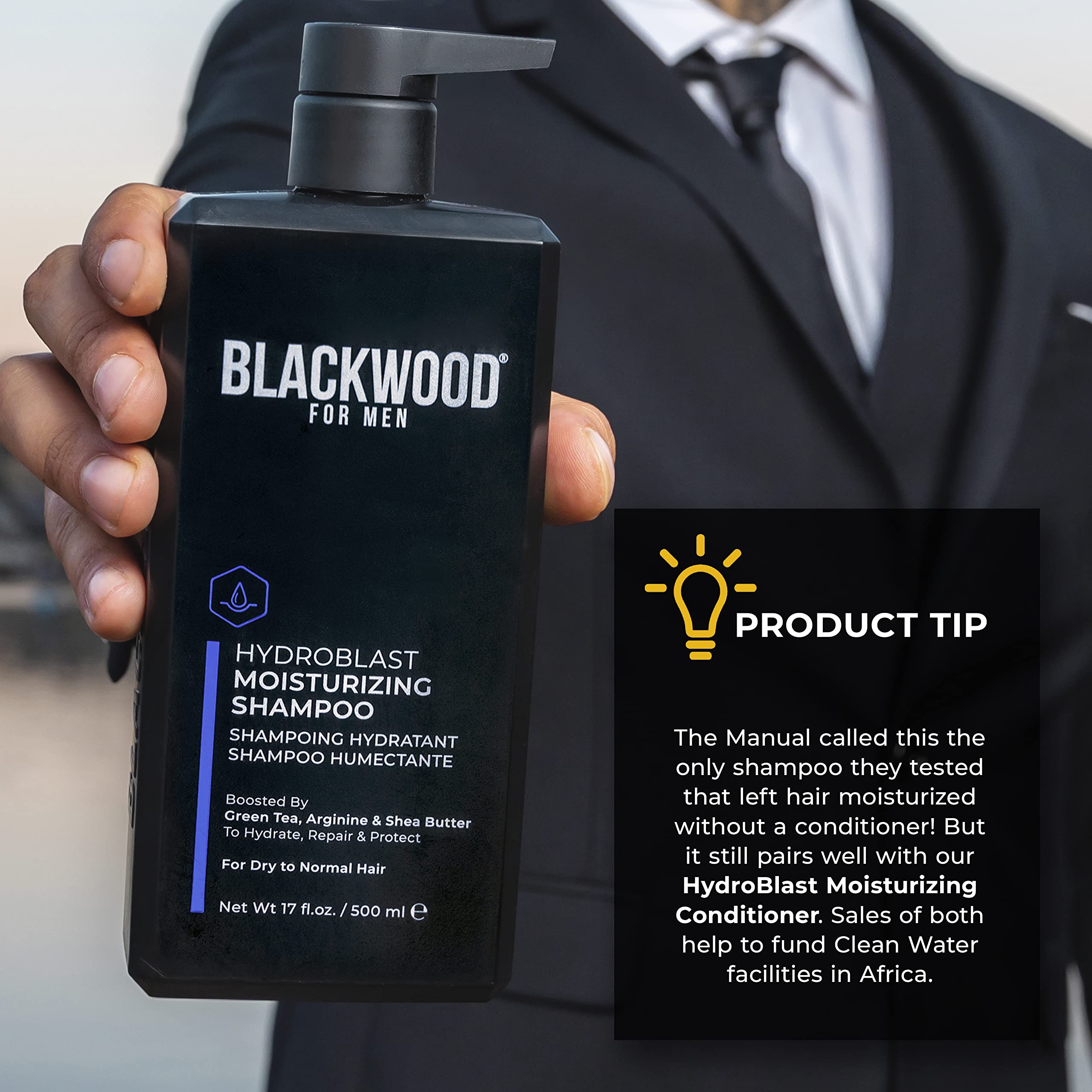 Blackwood For Men Hydroblast Shampoo, textura-del-cabello: podría aportar mayor volumen y manejabilidad.