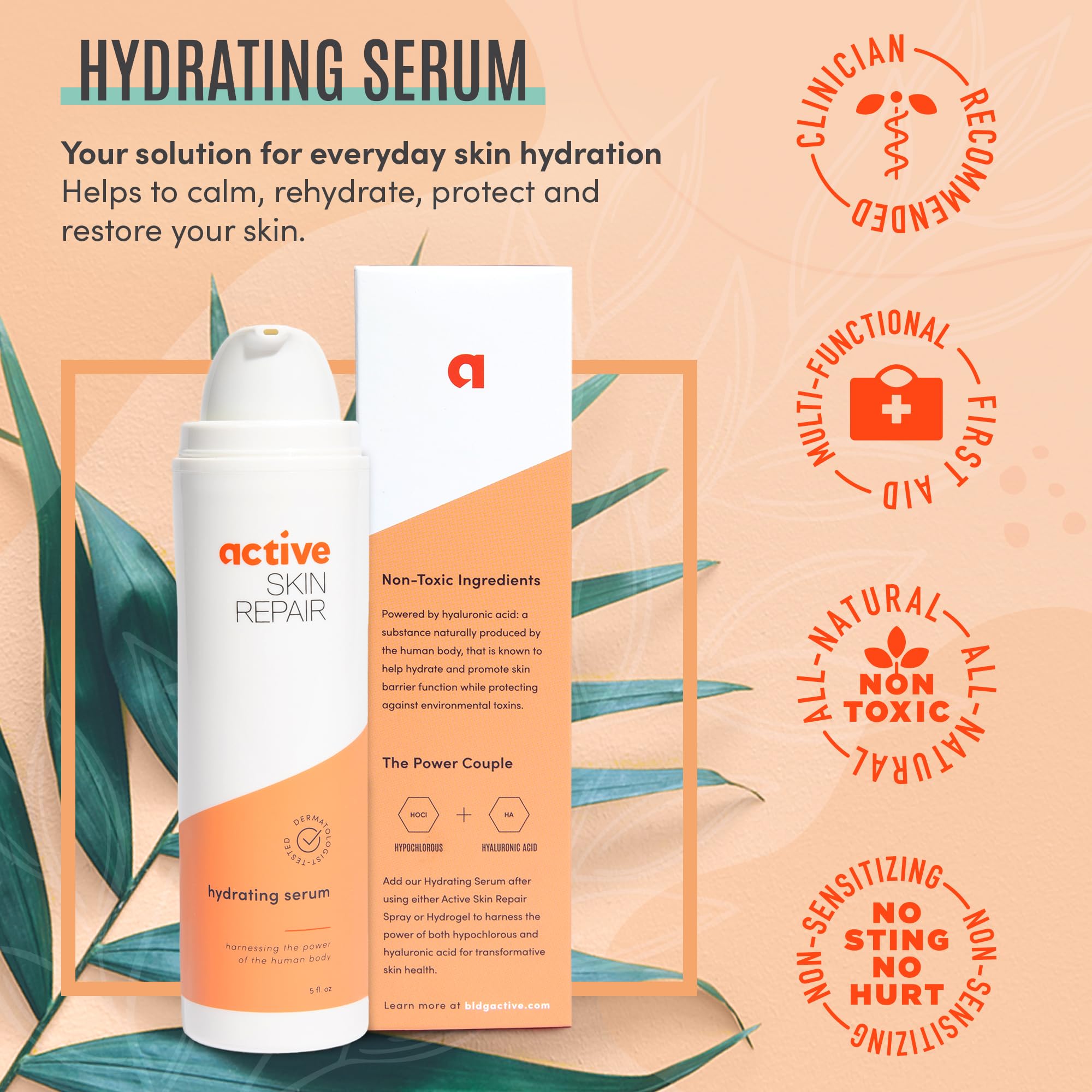 BLDG ACTIVE Active Skin Repair: textura de absorción rápida para piel suave.