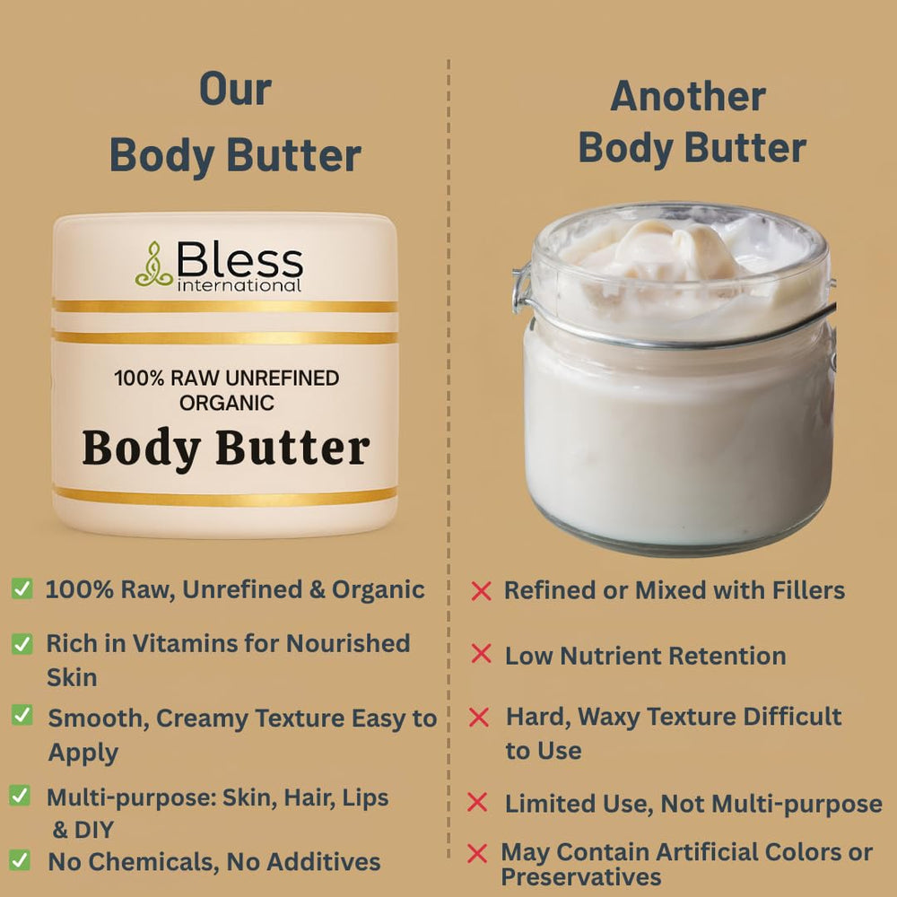 Bless International manteca de cacao cruda, base natural para jabones y bálsamos.