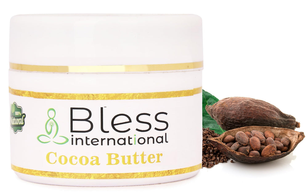 Bless International manteca de cacao orgánica: textura cremosa para rostro y cuerpo