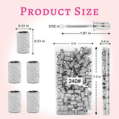 BLESWIN: lija de uñas 240 grit en primer plano para suavizar superficies.
