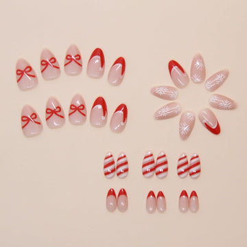 BLGTGH uñas con sombrero de Navidad, perfecto para eventos