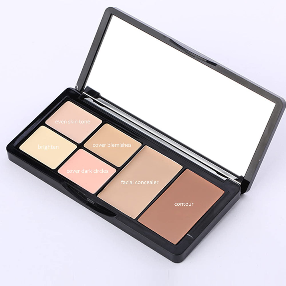 BliBling Paleta Correctora 6 en 1, textura sedosa para cubrir imperfecciones.