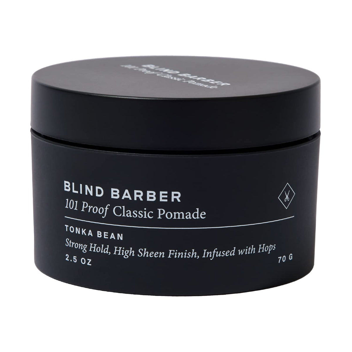 Blind Barber 101 Proof en botella para fijación duradera y brillo suave.