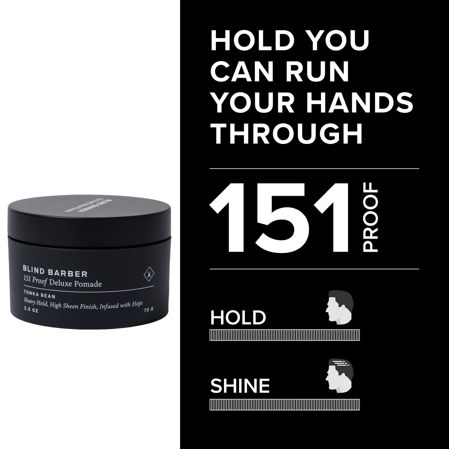 Blind Barber 151 Proof Deluxe pomada, textura cremosa para modelar con dedos.