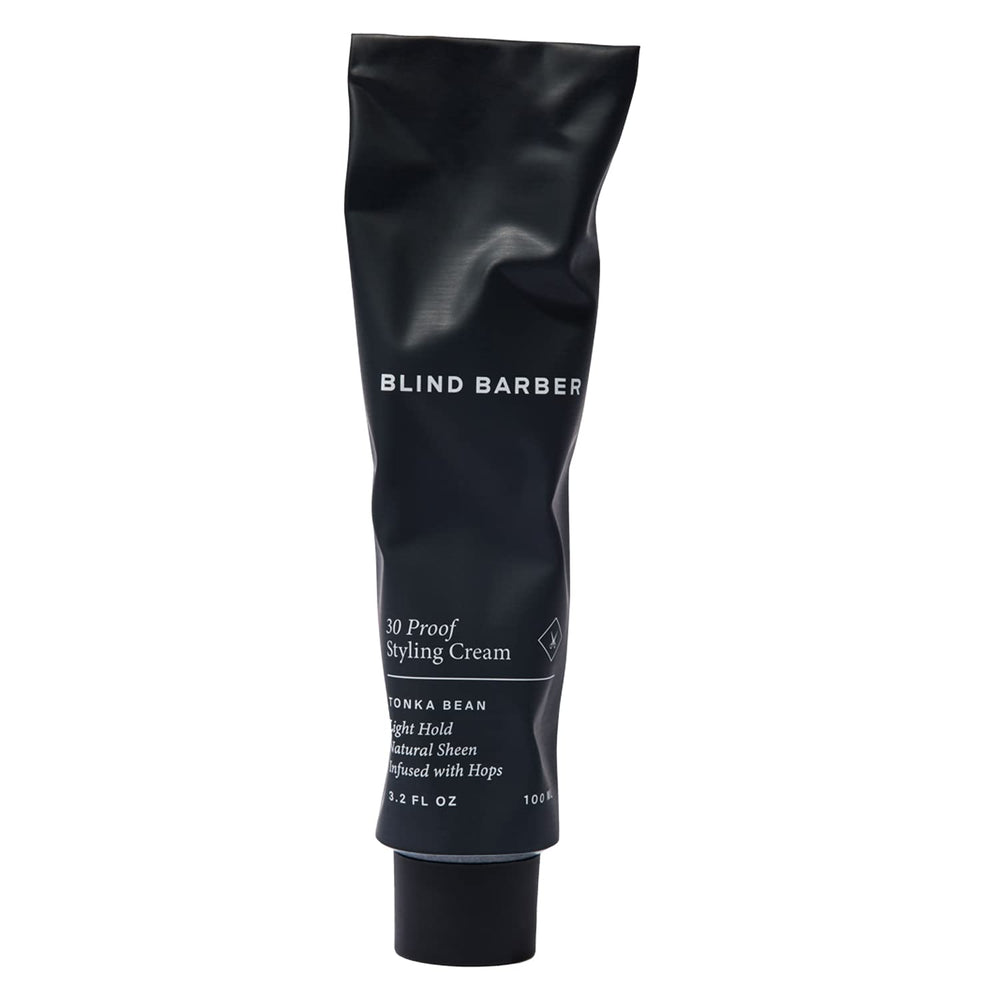 Blind Barber crema de peinado 30 Proof aplicación suave para estilo ligero.