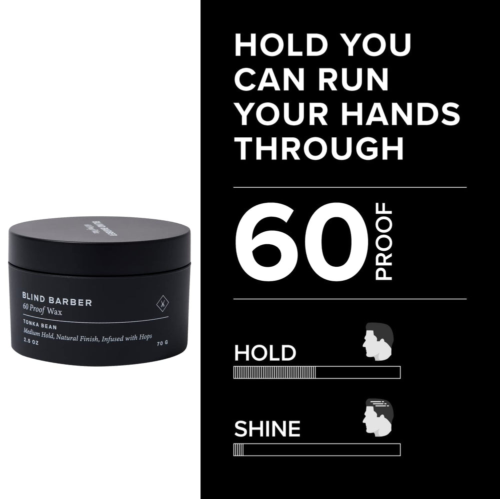 Cabello con brillo medio tras aplicar Blind Barber 60 Proof.