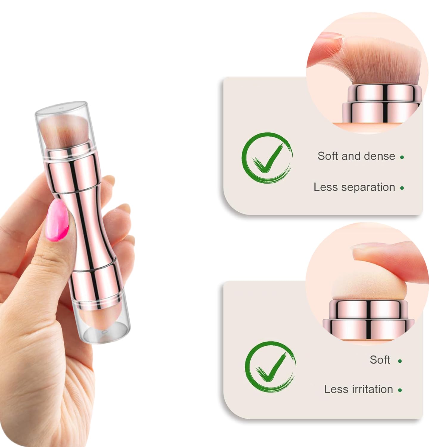 Brochas mini para viaje de Bling Toman, fáciles de transportar