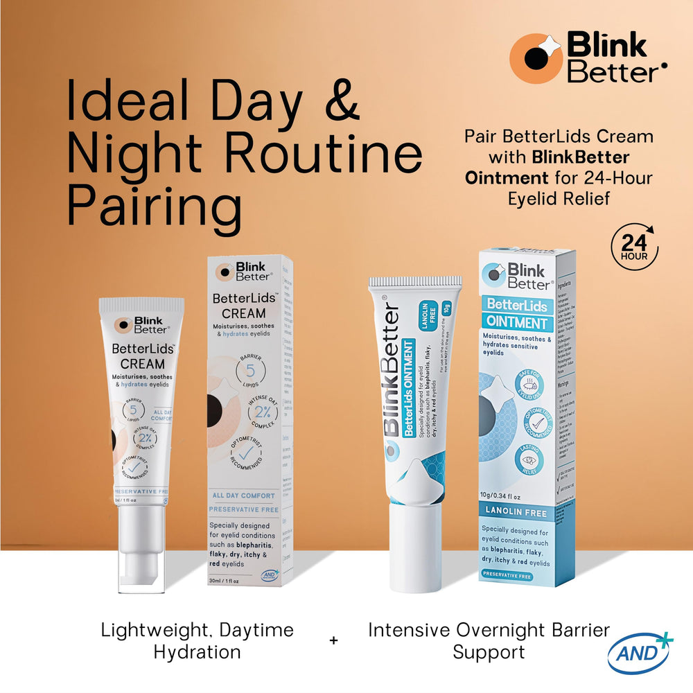 BlinkBetter aplicacion diurna, hidratación continua para parpados secos.