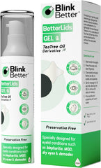 BlinkBetter BetterLids Gel en envase compacto para limpieza suave de párpados.